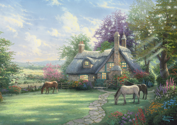 PQ Puzzle 500 el. THOMAS KINKADE Letni dzień (puszka)