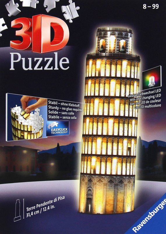 Puzzle 3D - Krzywa Wieża w Pizie (Night Edition)