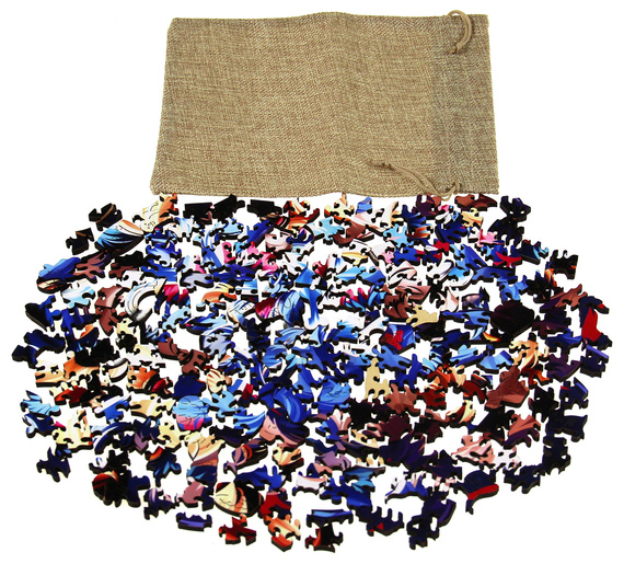 Puzzle drewniane / kolorowe 200 el. - Pies (Sznaucer)