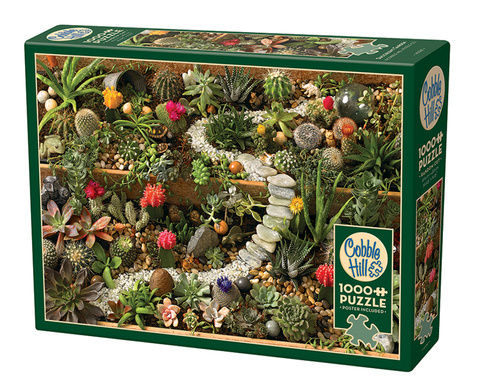 Puzzle 1000 el. Sukulenty w ogrodzie