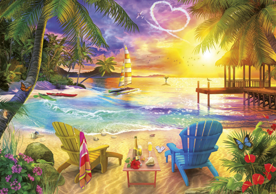 Puzzle 1000 el. Kocham plażę