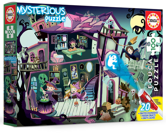 Puzzle 100 el. Dom pełen duchów