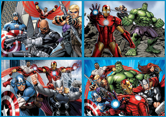 Puzzle 50 el. + 80 el. + 100 el. + 150 el. Avengers