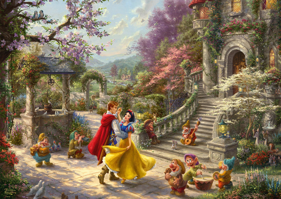 PQ Puzzle 1000 el. THOMAS KINKADE Królewna Śnieżka i siedmiu krasnoludków (Disney)