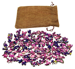 Puzzle drewniane / kolorowe 110 el. - Jednorożec