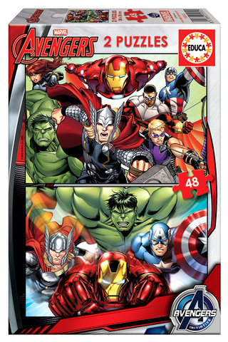Puzzle 2 x 48 el. Avengers