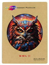 Puzzle drewniane / kolorowe 200 el. - Sowa 2