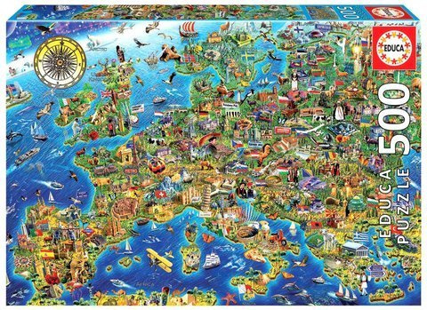Puzzle 500 el. Mapa Europy