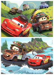 Puzzle 2 x 25 el. Auta (drewniane)