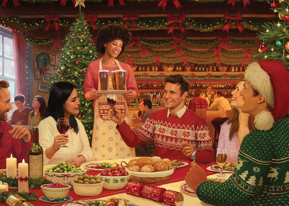 Puzzle 500 el. FALCON CHRISTMAS Świąteczny posiłek