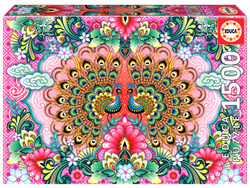Puzzle 1500 el. Kolorowe pawie, Catalina Estrada