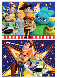 Puzzle 2 x 25 el. Toy Story 4 (drewniane)