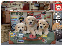 Puzzle 500 el. Szczenięta ruszają w podróż