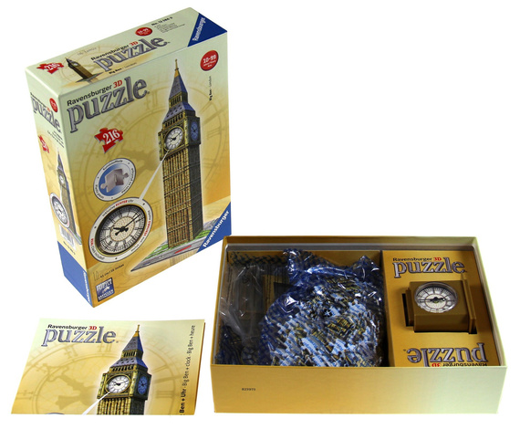 Puzzle 3D - Big Ben z prawdziwym zegarem