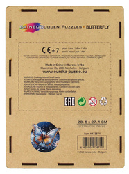Puzzle drewniane / kolorowe 200 el. - Motyl