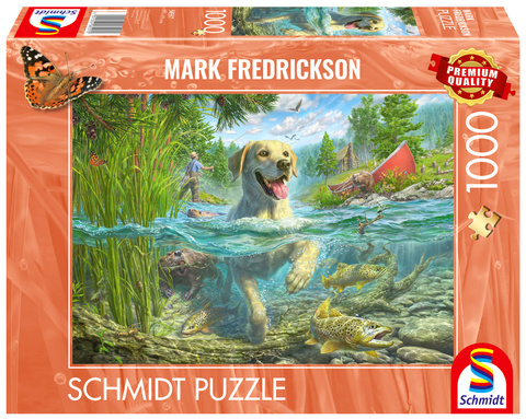 PQ Puzzle 1000 el. MARK FREDRICKSON Labrador na rybach