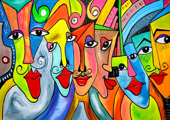 Puzzle 1000 el. Kolorowe twarze