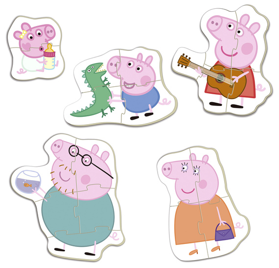 Puzzle 2-5 el. Świnka Peppa