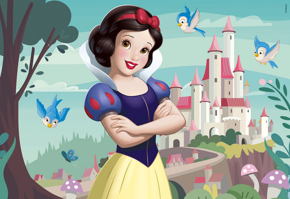 Puzzle 2 x 50 el. Vaiana / Królewna Śnieżka (drewniane)