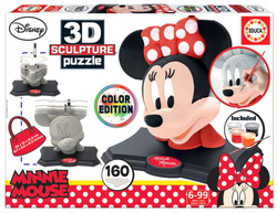Puzzle 3D 160 el. Myszka Minnie (rzeźba do pomalowania)