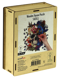 Puzzle drewniane / kolorowe 232 el. - Czaszka