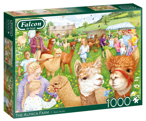 Puzzle 1000 el. FALCON Spacer z alpakami