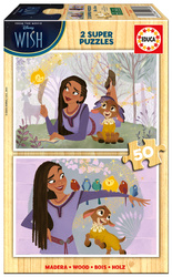 Puzzle 2 x 50 el. Życzenie (drewniane)