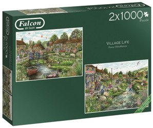 Puzzle 2 x 1000 el. FALCON Życie na wsi