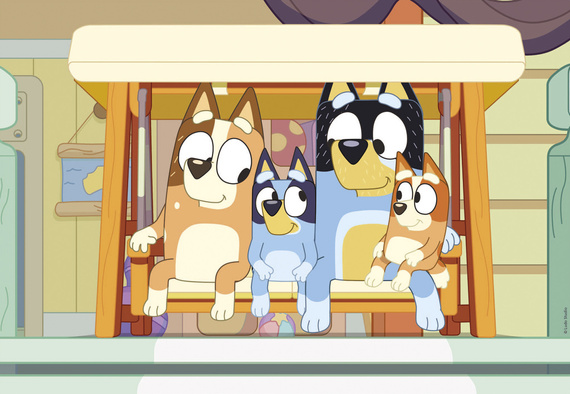 Puzzle 2 x 16 el. Blue (drewniane)