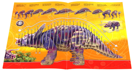 Puzzle 3D Dinozaury - Triceratops 67 el.