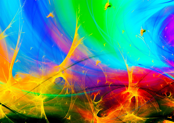 Puzzle 1000 el. Tęczowe fraktale