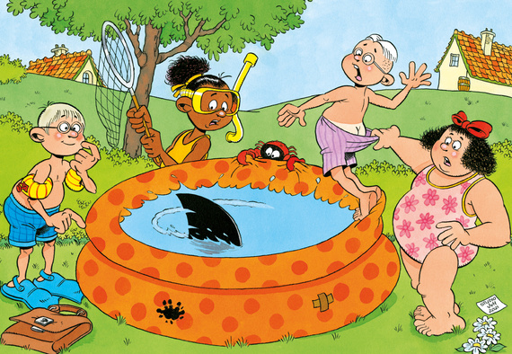 Puzzle Junior 150 el. JAN VAN HAASTEREN Figle w basenie