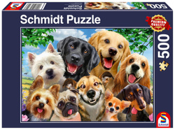 PQ Puzzle 500 el. Psy robią selfie