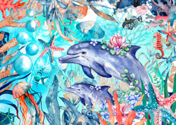 Puzzle 1000 el. Delfiny