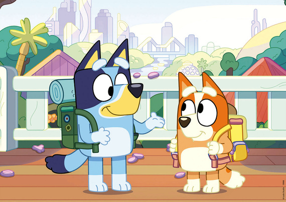 Puzzle 2 x 20 el. Blue (walizka)