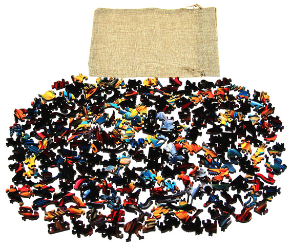 Puzzle drewniane / kolorowe 200 el. - Ptak