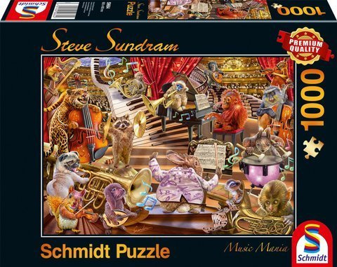 PQ Puzzle 1000 el. STEVE SUNDRAM Zwierzaki grają koncert (Music Mania)