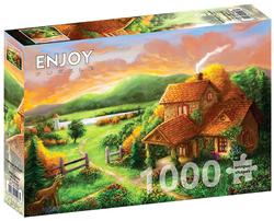Puzzle 1000 el. Chatka o zmierzchu