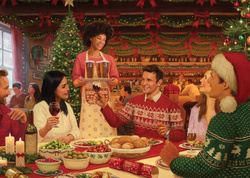 Puzzle 500 el. FALCON CHRISTMAS Świąteczny posiłek