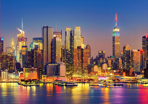 Puzzle 1500 el. Manhattan nocą / Nowy Jork