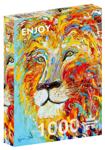 Puzzle 1000 el. Kolorowy lew