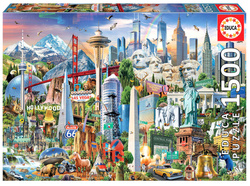 Puzzle 1500 el. Symbole Ameryki Północnej