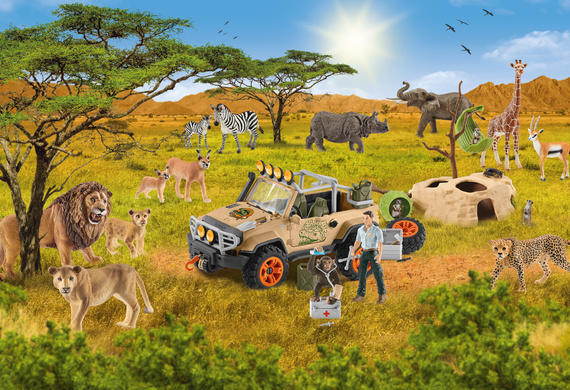 Puzzle 60 el. SCHLEICH Dzika przyroda + figurka