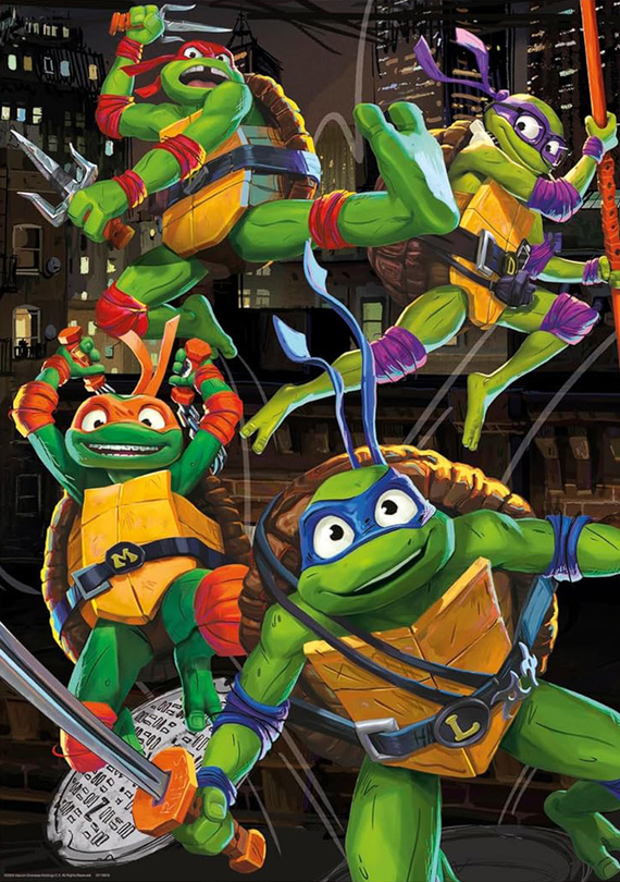 Puzzle 2 x 500 el. Wojownicze Żółwie Ninja