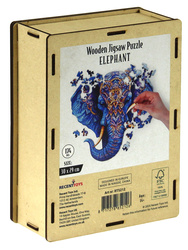 Puzzle drewniane / kolorowe 174 el. - Słoń