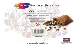 Puzzle drewniane / kolorowe 120 el. - Słoń