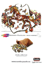 Puzzle drewniane / kolorowe 103 el. - Koń