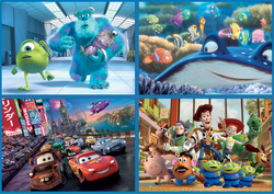 Puzzle 50 el. + 80 el. + 100 el. + 150 el. Bohaterowie bajek (Disney / Pixar)