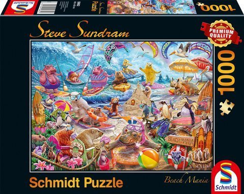 PQ Puzzle 1000 el. STEVE SUNDRAM Zwierzaki na plaży (Beach Mania)