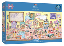 Puzzle 636 el. Salon piękności dla psów (panorama)